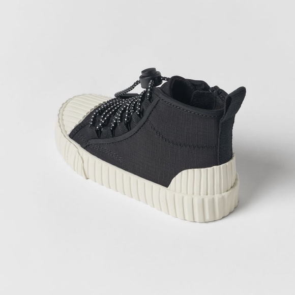 Zara BABY/ CONTRASTING HIGH TOP SNEAKERS - Picture 2 of 4